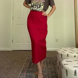 Women’s Size 4 Red Pencil Skirt
